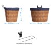 CESTO IN PLASTICA MARRONE CON FODERA - immagine 2