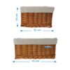 CASSETTINA SMALL VIMINI MARRONE C/FODERA - immagine 2