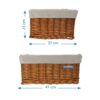 CASSETTINA MAXI VIMINI INVECCHIATO C/FOD - immagine 2
