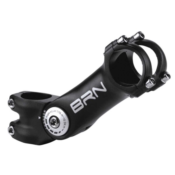 ATTACCO MANUBRIO BRN REGOLABILE 115 mm NERO DIAMETRO MANUBRIO 25,4 mm