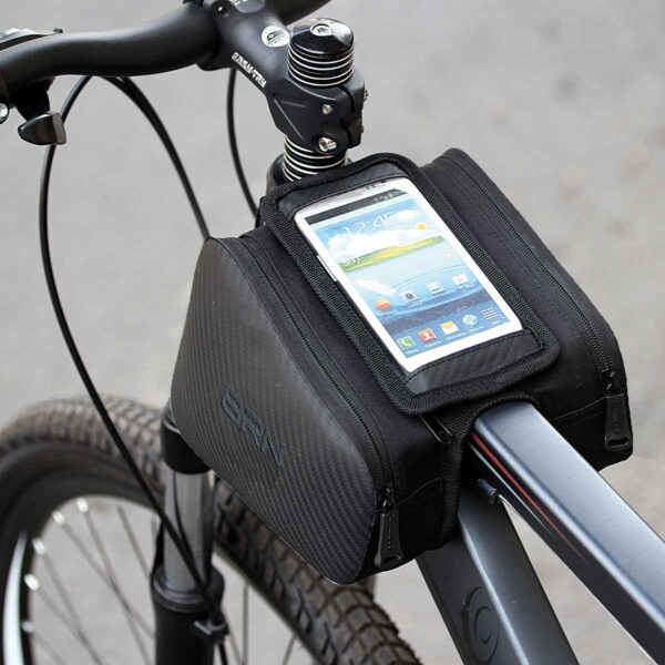 BORSETTA BRN DOUBLE PORTA-SMARTPHONE AL TELAIO NERA - immagine 2
