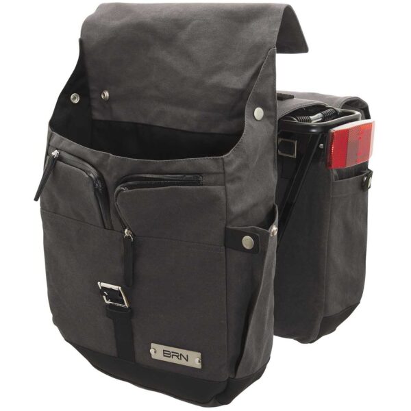BORSE BRN RIDER A BISACCIA IN CANVAS NERE - immagine 2