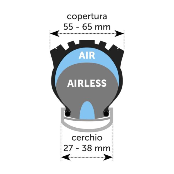 SPUGNA ANTIFORATURA BRN AIRLESS MTB 27.5 x 45 TG. M - immagine 2
