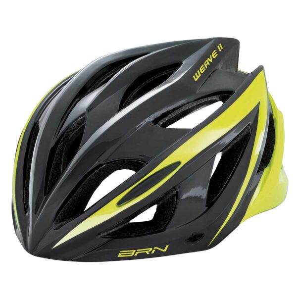 CASCO BRN WEAVE II NERO/GIALLO FLUO TG. M