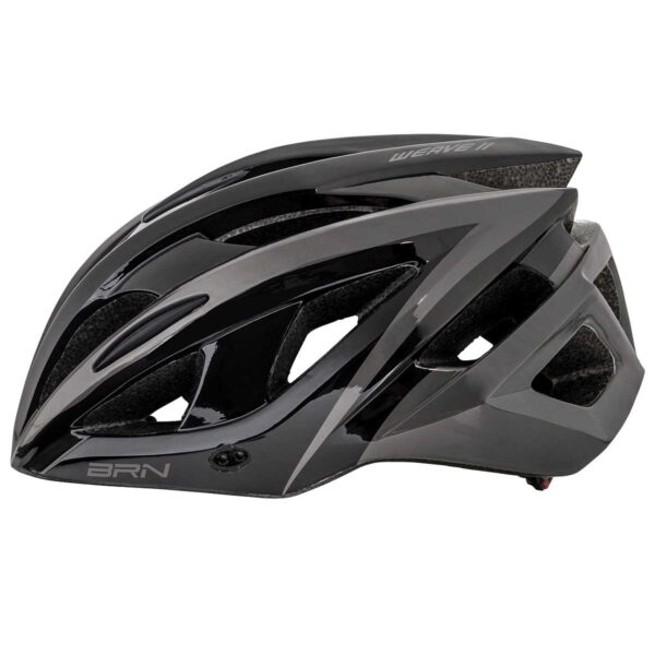 CASCO BRN WEAVE II NERO/GRIGIO CON LUCE TG. M - immagine 2