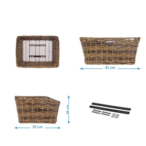 CESTO BRN VINTAGE RETTANGOLARE GRIGIO ECO-RATTAN - immagine 2