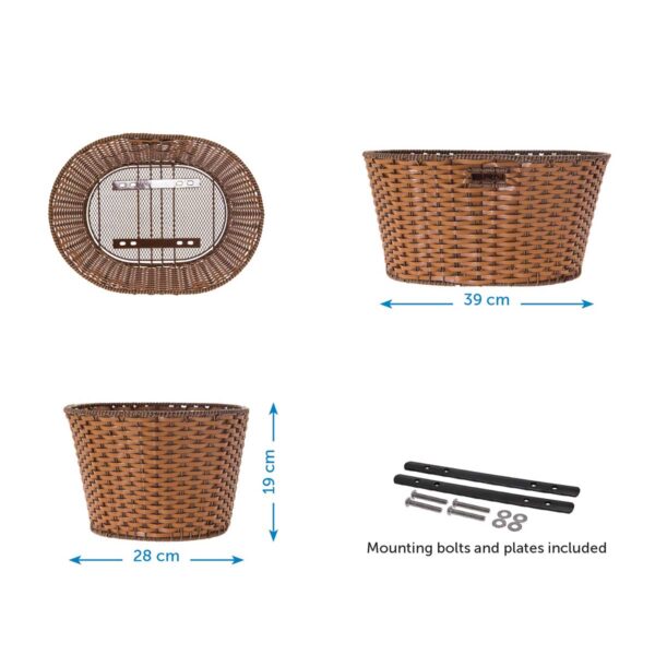 CESTO BRN VINTAGE ECOPELLE OVALE MIELE - immagine 2