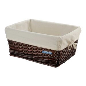 CASSETTA BRN SMALL VIMINI MARRONE CON FODERA