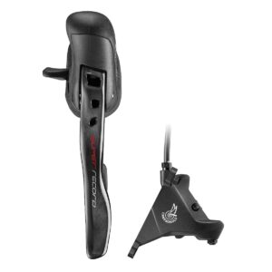 COMANDO + PINZA ERGOPOWER SUPER RECORD SX ANTERIORE 160 mm 12 V.