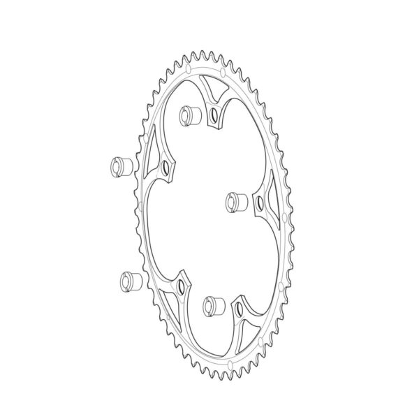 INGRANAGGIO CAMPAGNOLO CHORUS / RECORD / SUPER RECORD 53 x 39 D. 11 V.