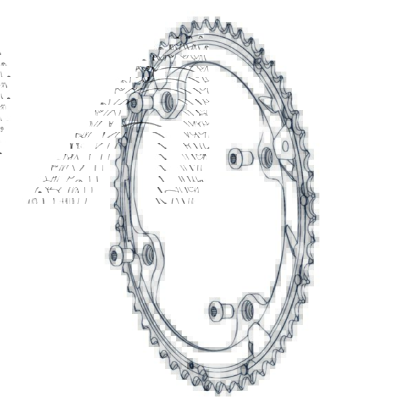 INGRANAGGIO CAMPAGNOLO 50 x 34 D. + VITI 11 V.