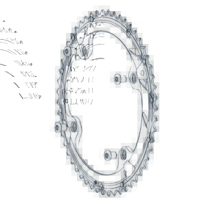 INGRANAGGIO CAMPAGNOLO 52 x 36 D. + VITI 11 V.