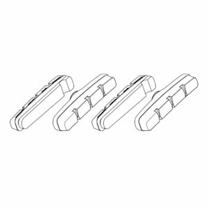 PATTINI CAMPAGNOLO NERI HG PER CERCHI IN ALLUMINIO (4 PZ.)