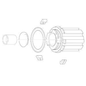 CORPO RUOTA LIBERA PER CAMPAGNOLO CON PERNO 9 mm