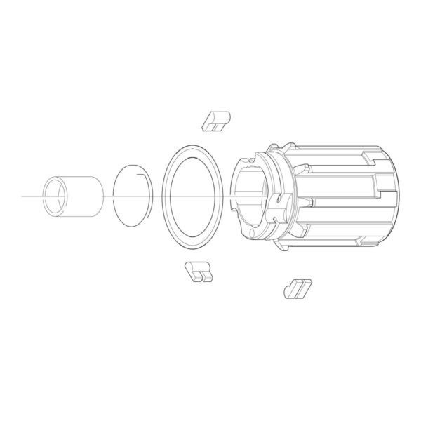 CORPO RUOTA LIBERA PER SHIMANO CON PERNO 9 mm