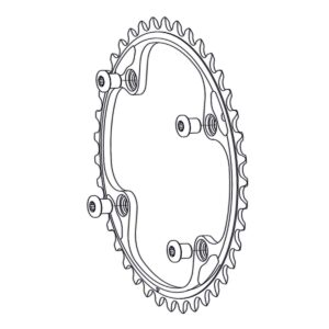 INGRANAGGIO CAMPAGNOLO 39 D. + VITI RECORD/SUPER RECORD 12 V.