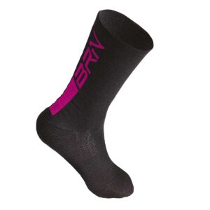 CALZINI BRN MERINOS NERI/FUCSIA FLUO TG. 39/42