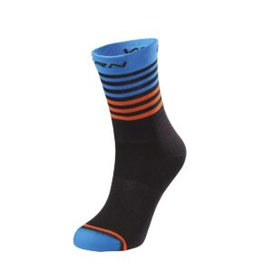 CALZINI BRN STRIPES AZZURRI/ARANCIO TG. 39/42