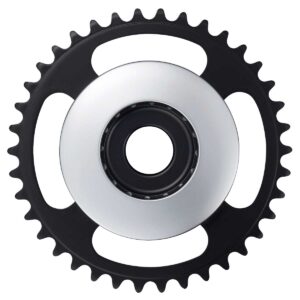 CORONA 38 DENTI E6100 NERO/ARGENTO SHIMANO