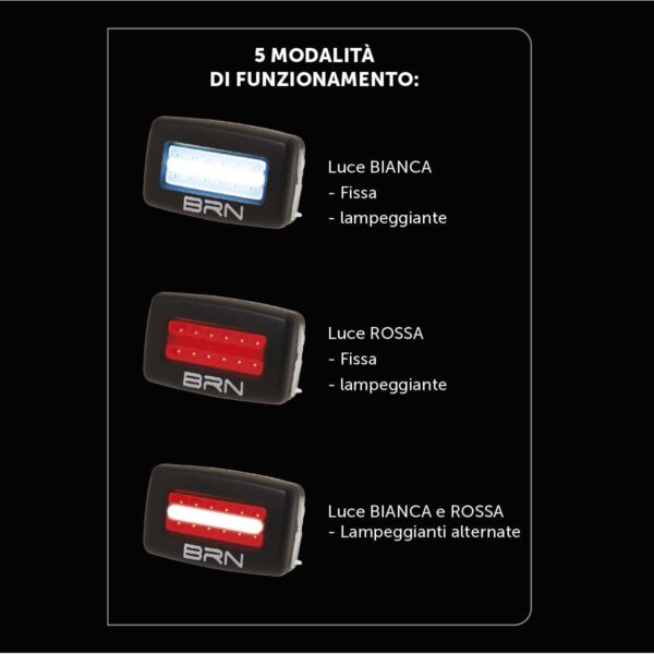 FANALE BRN DUAL LIGHT A LED - immagine 2