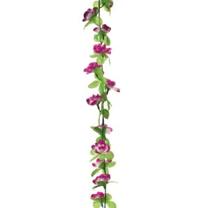 GHIRLANDA BRN CON FIORI ROSA