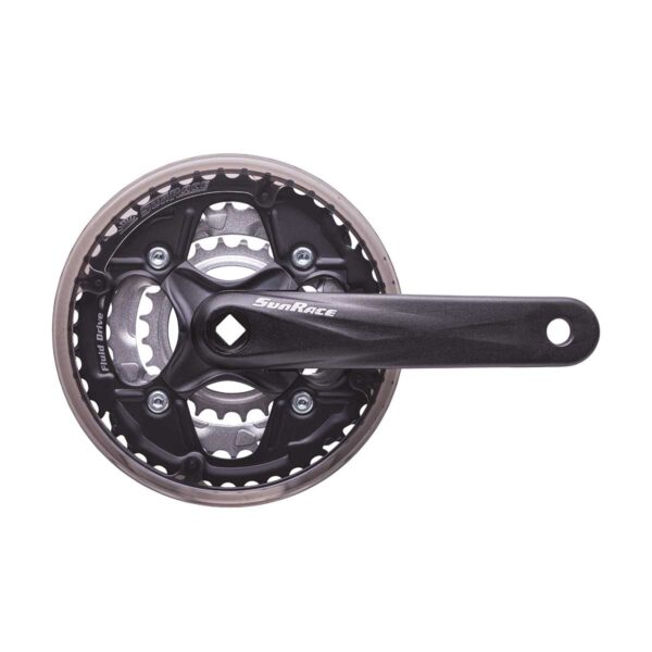GUARNITURA MTB ALLUMINIO NERA - immagine 2