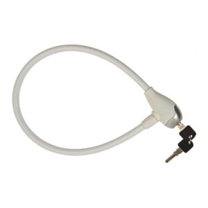 LUCCHETTO BRN A CAVO SILICONE BIANCO