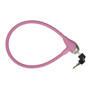 LUCCHETTO BRN A CAVO SILICONE ROSA