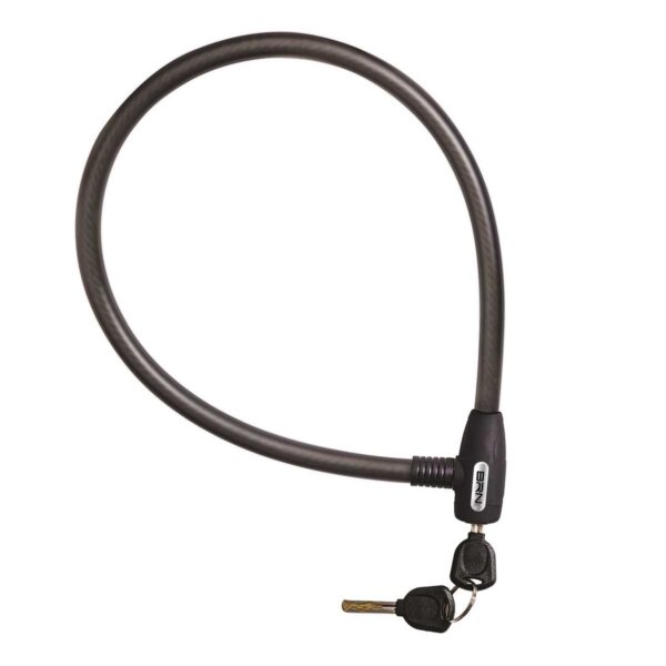 LUCCHETTO BRN BLACK MAMBA CAVO 80 cm x 15 mm NERO OPACO
