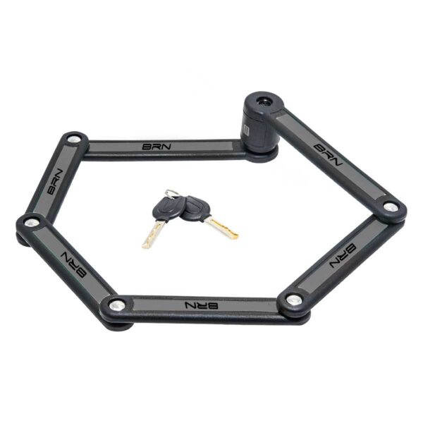 LUCCHETTO BRN PIEGHEVOLE SNAKE NERO - immagine 2