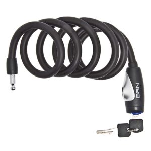 LUCCHETTO BRN JUMBO A SPIRALE 150 cm x 12 mm NERO OPACO