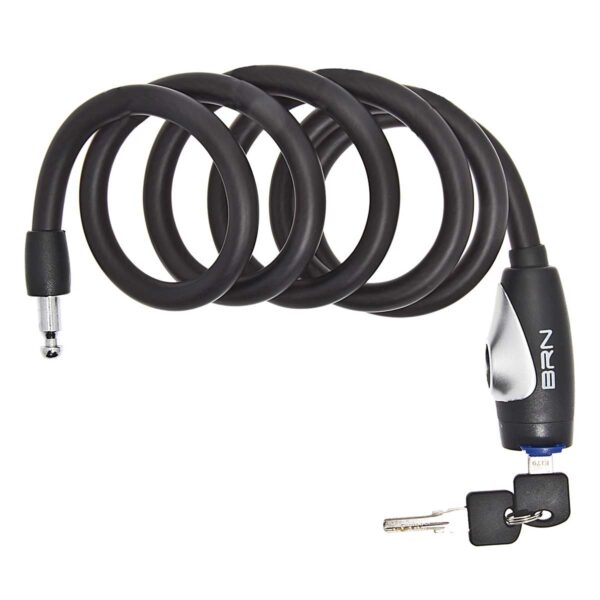 LUCCHETTO BRN JUMBO A SPIRALE 150 cm x 12 mm NERO OPACO