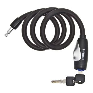 LUCCHETTO BRN JUMBO A SPIRALE 100 cm x 12 mm NERO OPACO