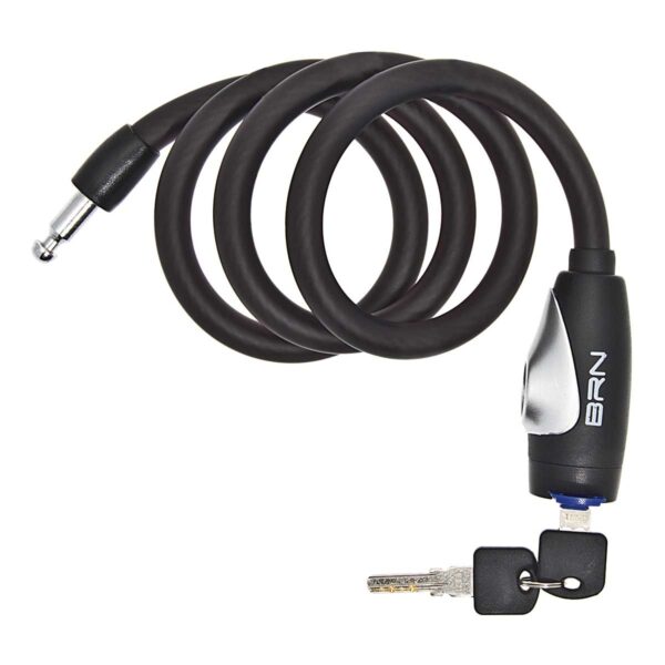 LUCCHETTO BRN JUMBO A SPIRALE 100 cm x 12 mm NERO OPACO