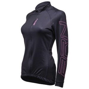 MAGLIA BRN DONNA FELPATA NERA/FUCSIA FLUO TG. S