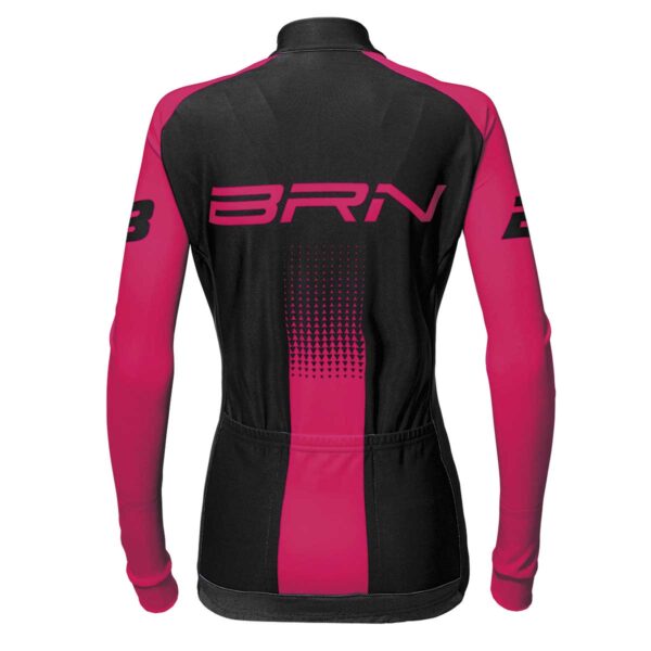 MAGLIA BRN DONNA FELPATA FUCSIA FLUO/NERA TG. S - immagine 2