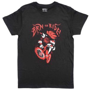 T-SHIRT BRN TO RIDE ROOSTER NERA TG. M