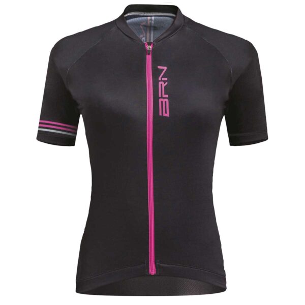 MAGLIA BRN CROSS ROAD NERA/FUCSIA FLUO TG. L