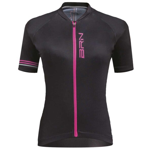 MAGLIA BRN CROSS ROAD NERA/FUCSIA FLUO TG. S