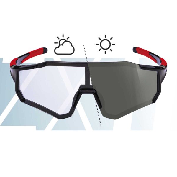 OCCHIALI BRN ZX11 FOTOCROMATICI NERI/ROSSI - immagine 3