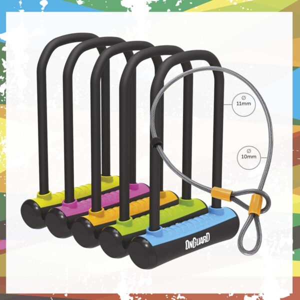 LUCCHETTO ONGUARD ARCO NEON 115 x 292 mm GIALLO FLUO - immagine 2