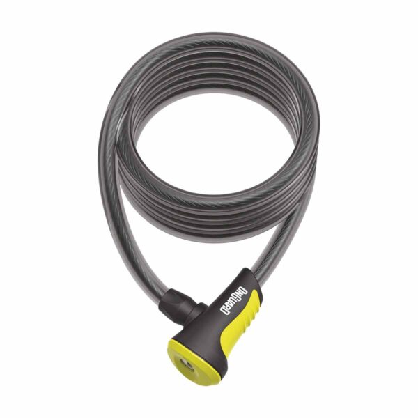 LUCCHETTO ONGUARD NEON CAVO CHIAVE 180 x 12 mm GIALLO FLUO - immagine 2