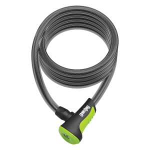 LUCCHETTO ONGUARD NEON CAVO CHIAVE 180 x 12 mm VERDE FLUO