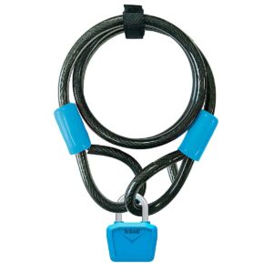 LUCCHETTO ONGUARD NEON BULL CAVO 1200 x 8 mm AZZURRO FLUO