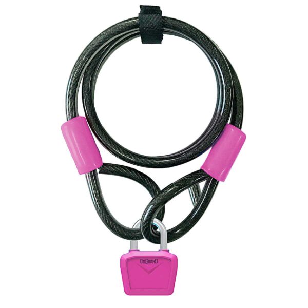 LUCCHETTO ONGUARD NEON BULL CAVO 1200 x 8 mm FUCSIA FLUO