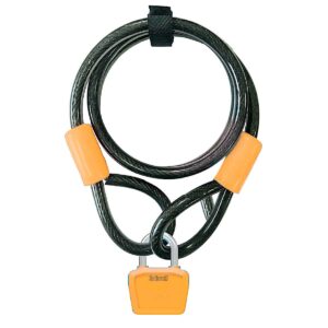LUCCHETTO ONGUARD NEON BULL CAVO 1200 x 8 mm ARANCIO FLUO