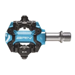 PEDALI BRN JET IN ALLUMINIO CNC AZZURRI