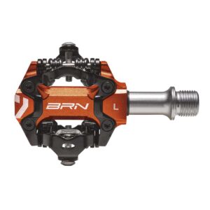 PEDALI BRN JET IN ALLUMINIO CNC ARANCIO