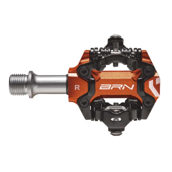 PEDALI BRN JET IN ALLUMINIO CNC ARANCIO - immagine 2