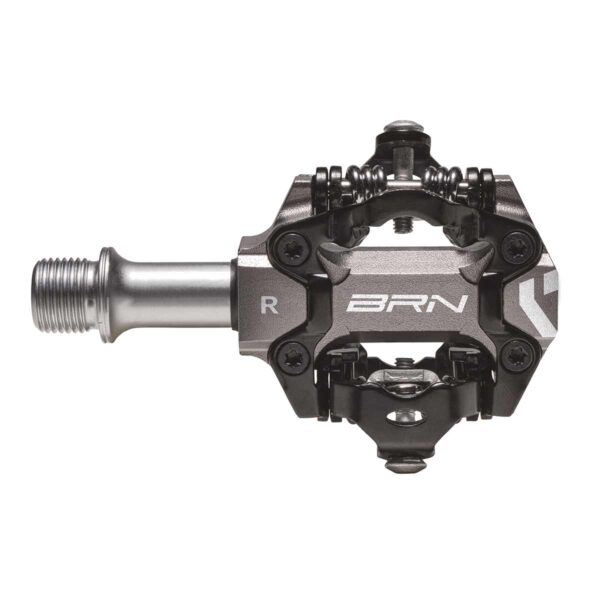 PEDALI BRN JET IN ALLUMINIO CNC TITANIO - immagine 2